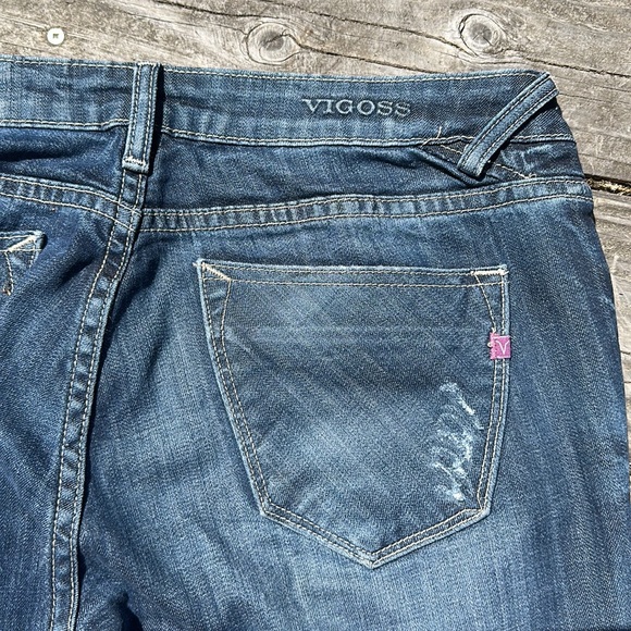 VIGGOS the boyfriend rolled up distress skinny jeans size 9 length 27 rolled up - Picture 5 of 12